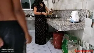Kannada aunty sex video Aunty Having Her First Ass Fuck in the Kitchen