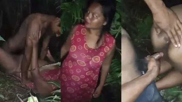 Kerala sex A girl is fucked by two boys in a bush.