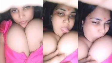 Telugu new sex videos Large-breasted, lustful woman displaying her boobs