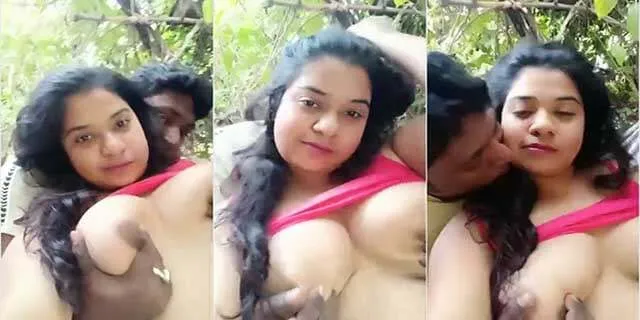 Telugu sex Playing outside with the Big Boobs girl