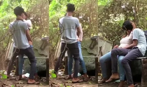 College lovers’ outdoor Tamil XXX sex