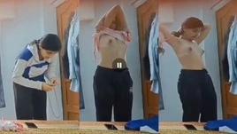 Sister changes attire in aunty sex video