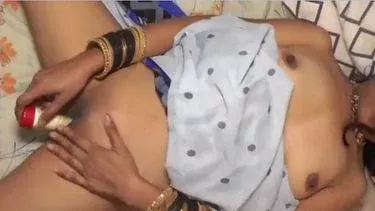 telugu horny Bhabhi massaging Chut with a big dildo